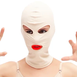 Cagoule élastique standard sans couture unisexe, cagoule fétiche pour la bouche et les yeux, chapeau de fête cosplay d'Halloween, jeux de masque DulFace