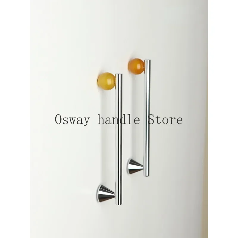 Natural Crystal + Bright Chrome Brass Furniture Handles Door Knobs and Handles for Kitchen Cupboard Drawer Pulls Home Decor