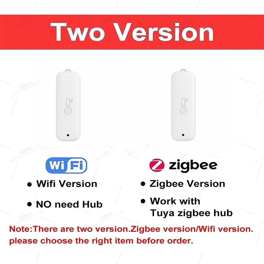 Tuya Wifi/Zigbee Temperature Humidity Sensor Smart Home Indoor Outdoor Waterproof Thermometer Hygrometer Smart Life APP Monitor