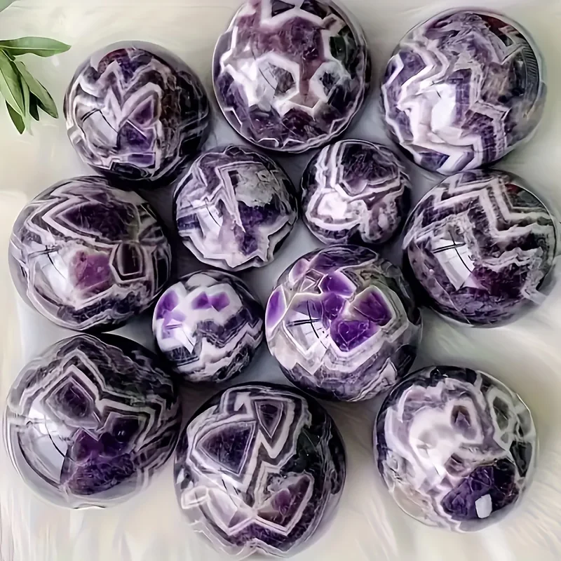 

1pc Large Purple Dreamy Amethyst Ball, Hand Polished, Bohemian Style, Diameter 2.7-3 Inches, Romantic Theme, Home Decoration, Suitable As Various Holiday Gifts And Graduation Gifts HomeRelax