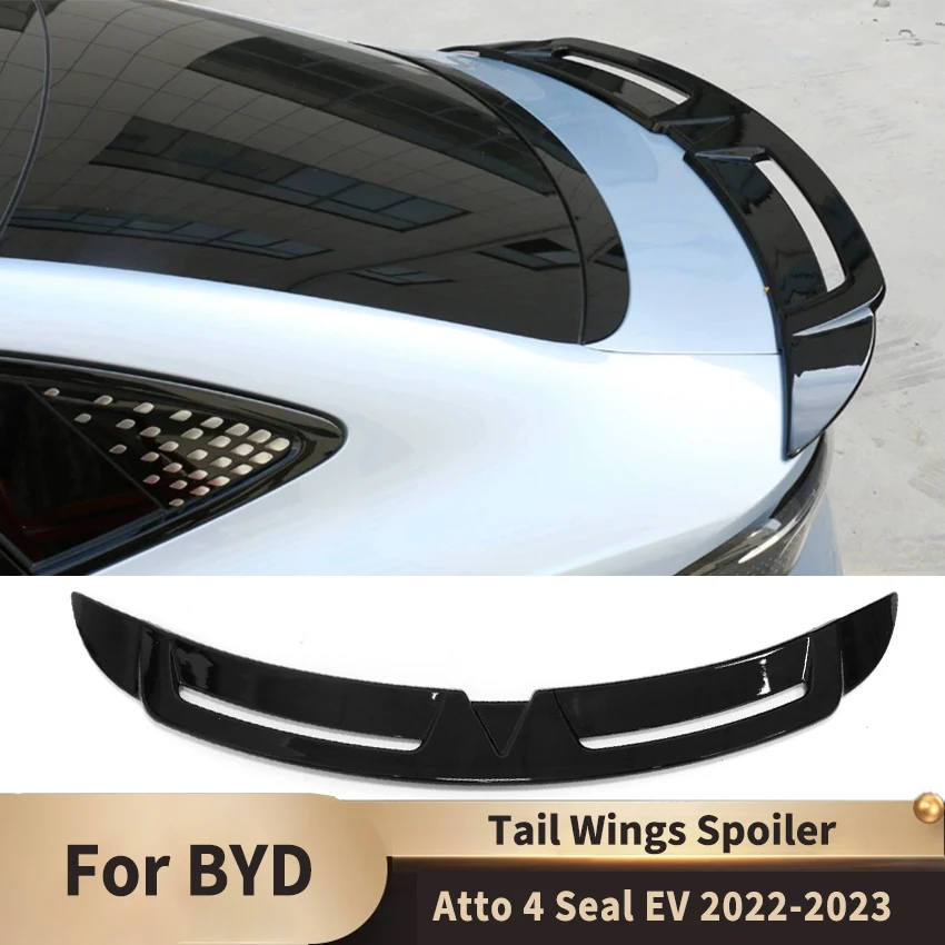 

Car Tail Wings Spoiler Tail Fin for BYD Atto 4 Seal EV 2022-2023 Bodykit Rear Trunk Wing High Quality ABS Auto Accessories