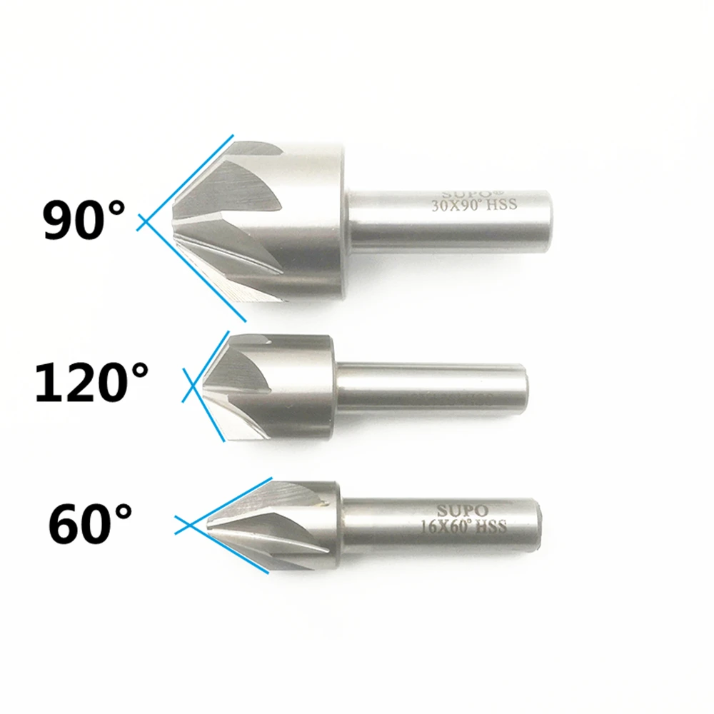 HOT 1PCS 6-50mm HSS 6/8 Flute 60/90/120 Degree Chamfer Countersink Drill Bits(6/8/10/12.5/14/16/18/20/22/25/30/32/35/40/45/50mm)