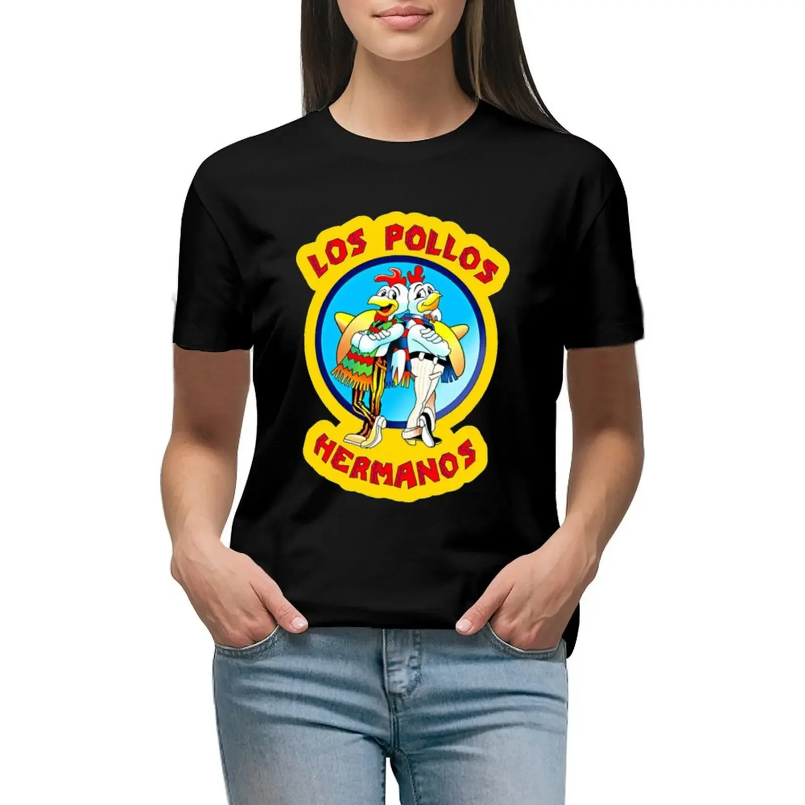 

Los Pollos Hermanos T-Shirt anime aesthetic clothes summer clothes plus size t shirts for Women loose fit