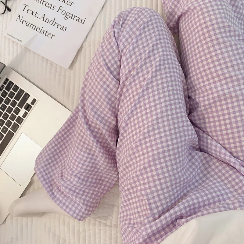 Purple 116 purple plaid trousers