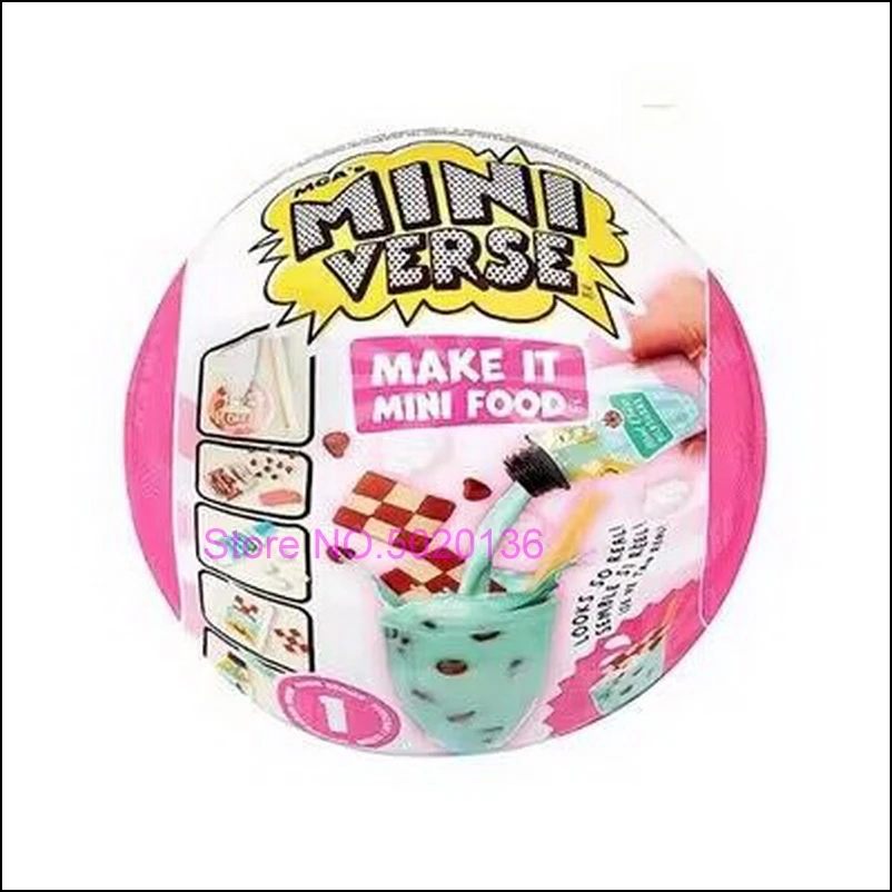 ليست أصلية Miniverse Make It Mini Food Cafe Series 1 مقتنيات صغيرة، تغليف أعمى، DIY، لعب الراتنج، أدوات تخزين
