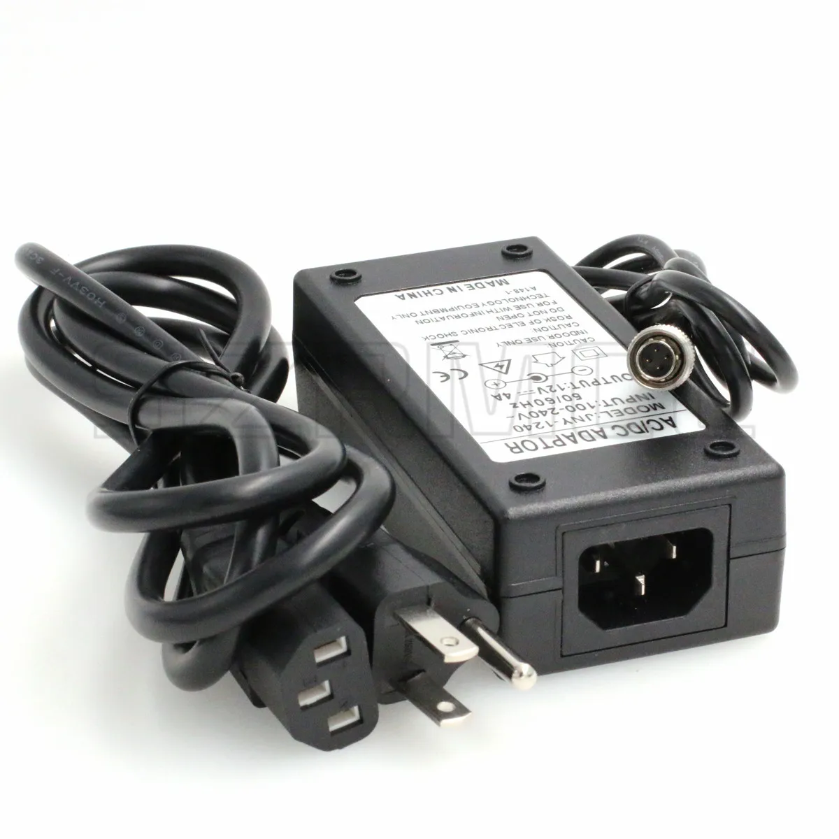 Sound Devices XL-WPH3 12V 4A Hirose 4 Pin Male AC DC Power Supply Adapter for Zoom F4 F8 Sound Devices 688 644 633 702T ZAXCOM