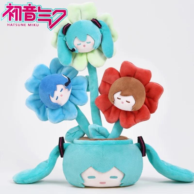 

Натуральная плюшевая цветочная горшка Хацунэ Мику, серия загадочной коробочки, слепая коробка, фигурка Fufu, рюкзак, кукла, мультяшный декор, игрушки, рождественский подарок