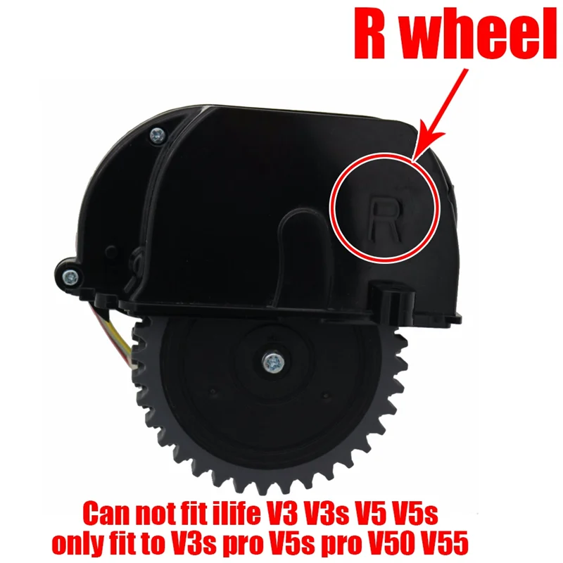 News Wheel for Ilife V3S Pro V5S Pro V50 V55 Robot Vacuum Cleaner Parts Include Motor Right