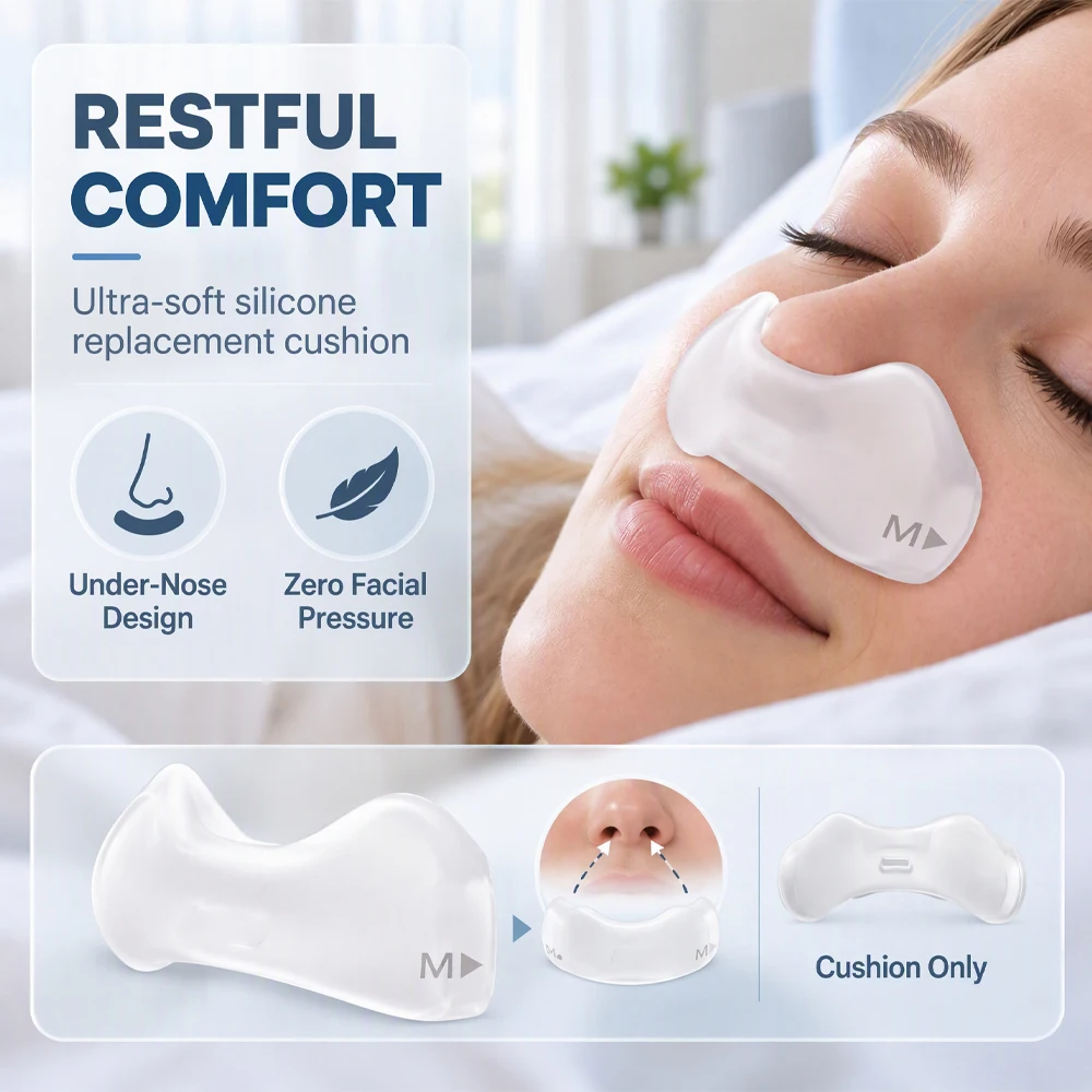 Replacement Nasal Cushion Compatible with DreamWear ZISONU CPAP Mask, Under-Nose Silicone Cushion, CPAP Accessory (Only Cushion)