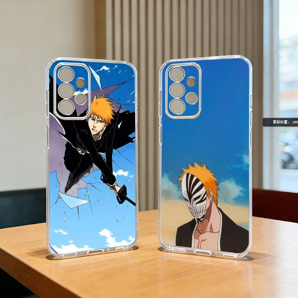 Bleach-h Kurosaki Ichigo Phone Case For Samsung S25,S24,S21,S22,S23,S30,Ultra,S20,Plus,Fe Transparent Cover