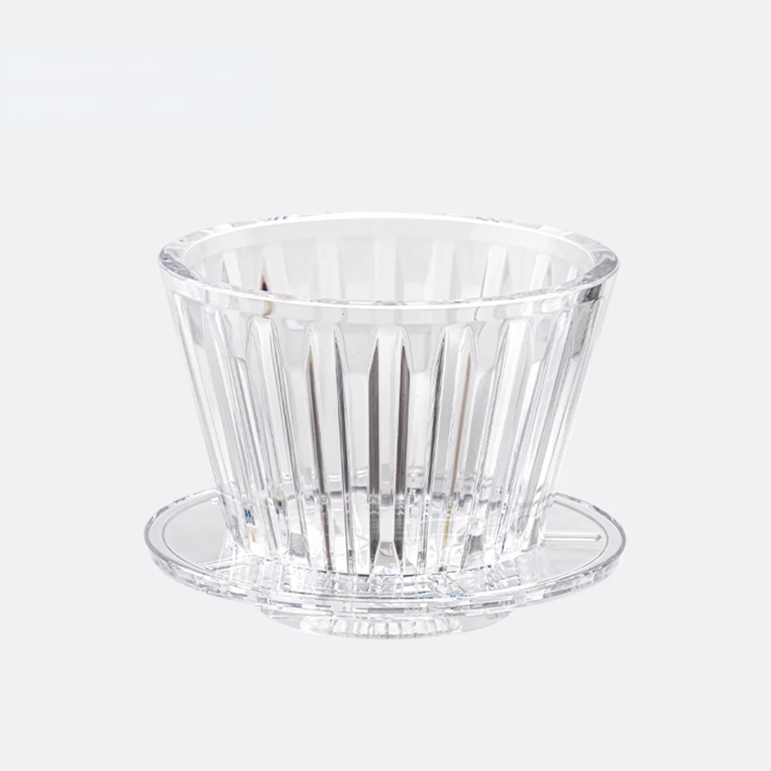 B75 Wave Coffee Dripper Crystal Eye Pour Over Coffee Filter PCTG 1-2 Cups Coffee Maker Flat Bottom Increase Uniformity