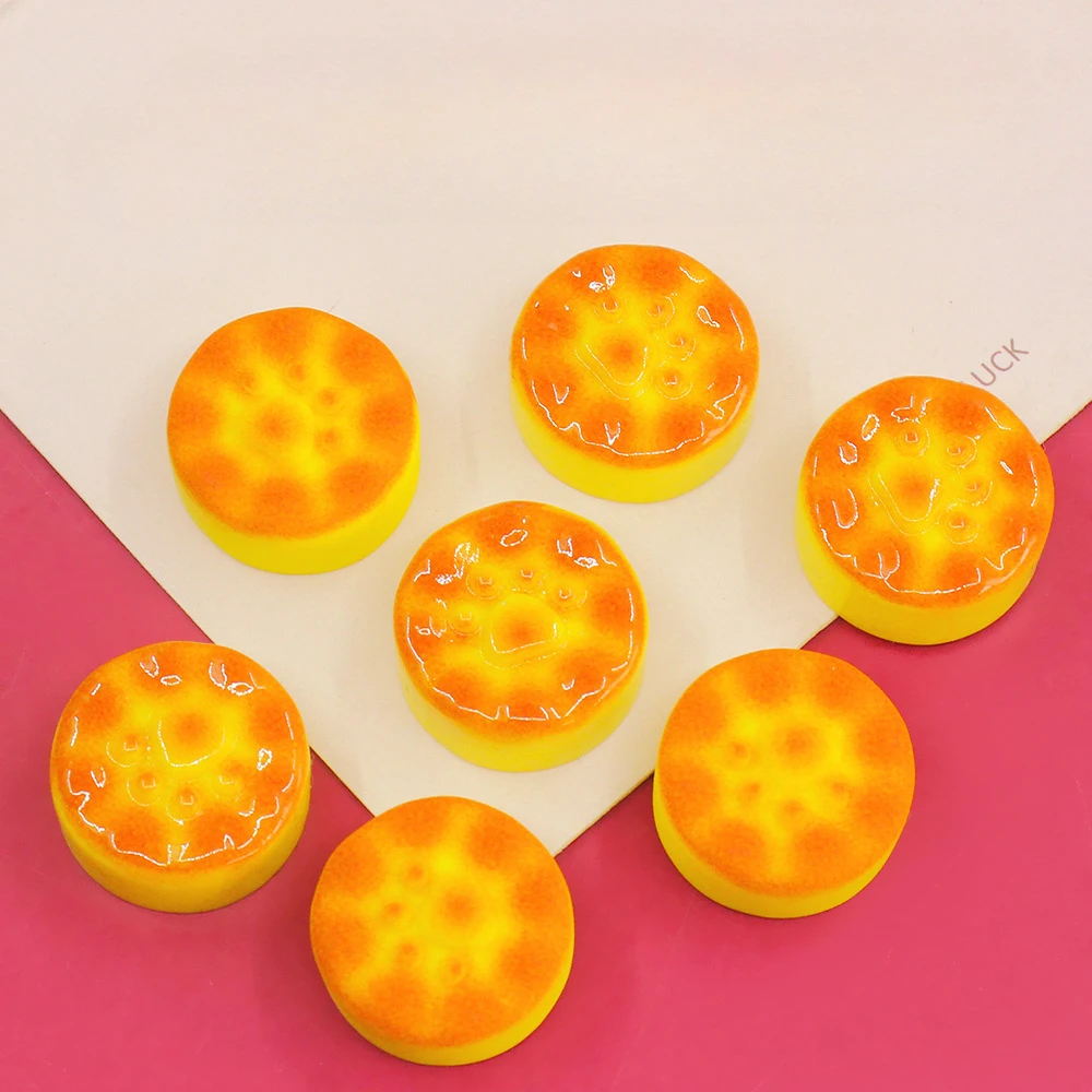 Kawaii Round Resin Mini Cat's Paw Cheesecake Crafts Accessories and Materials Flat Back Embellishments Cabochon Flatback Charms