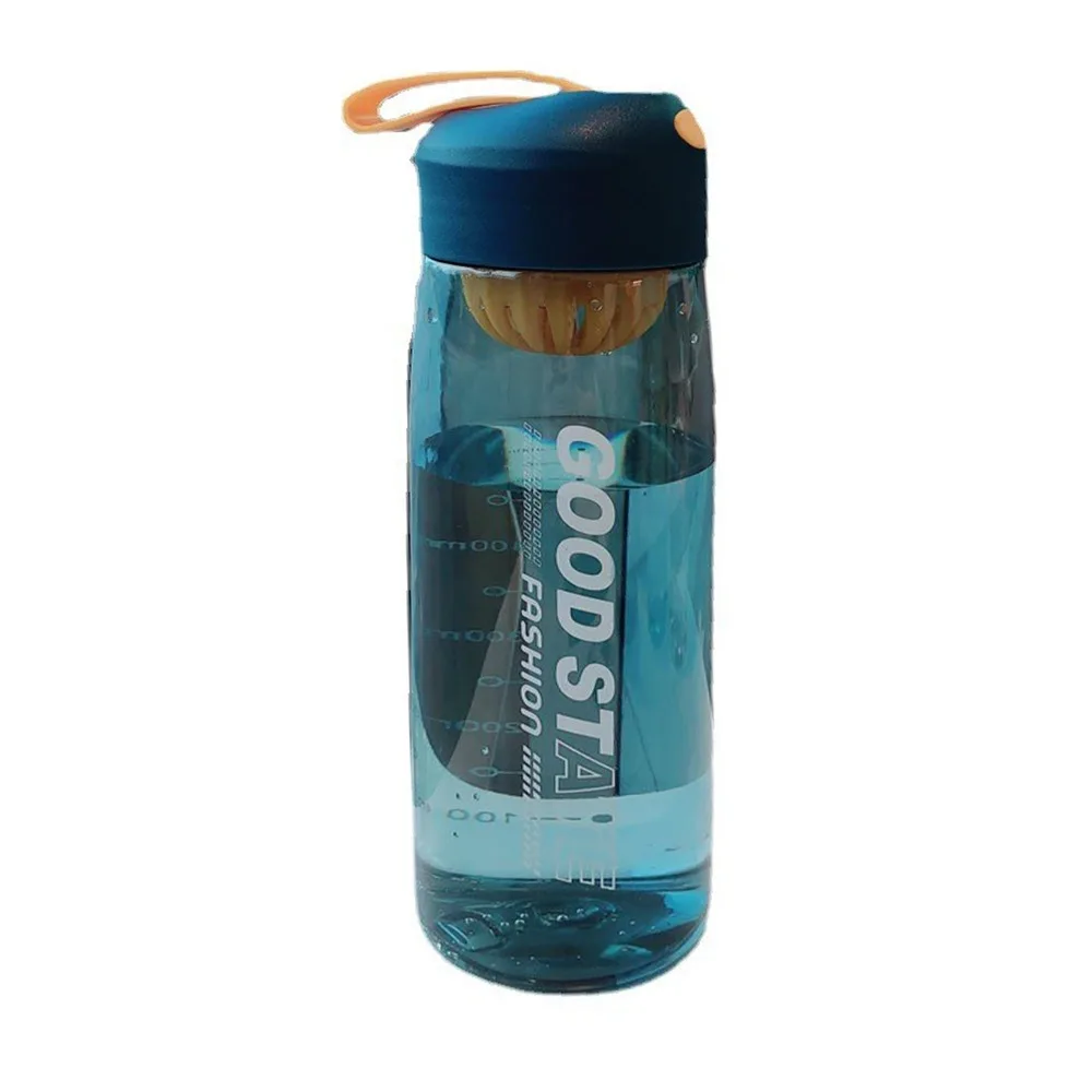 650ml Water Bottle Carry‑loop Design Food‑safe Resin Outdoor Cup Wide‑mouth Sealed Cover Household Cup Cold‑water Storage