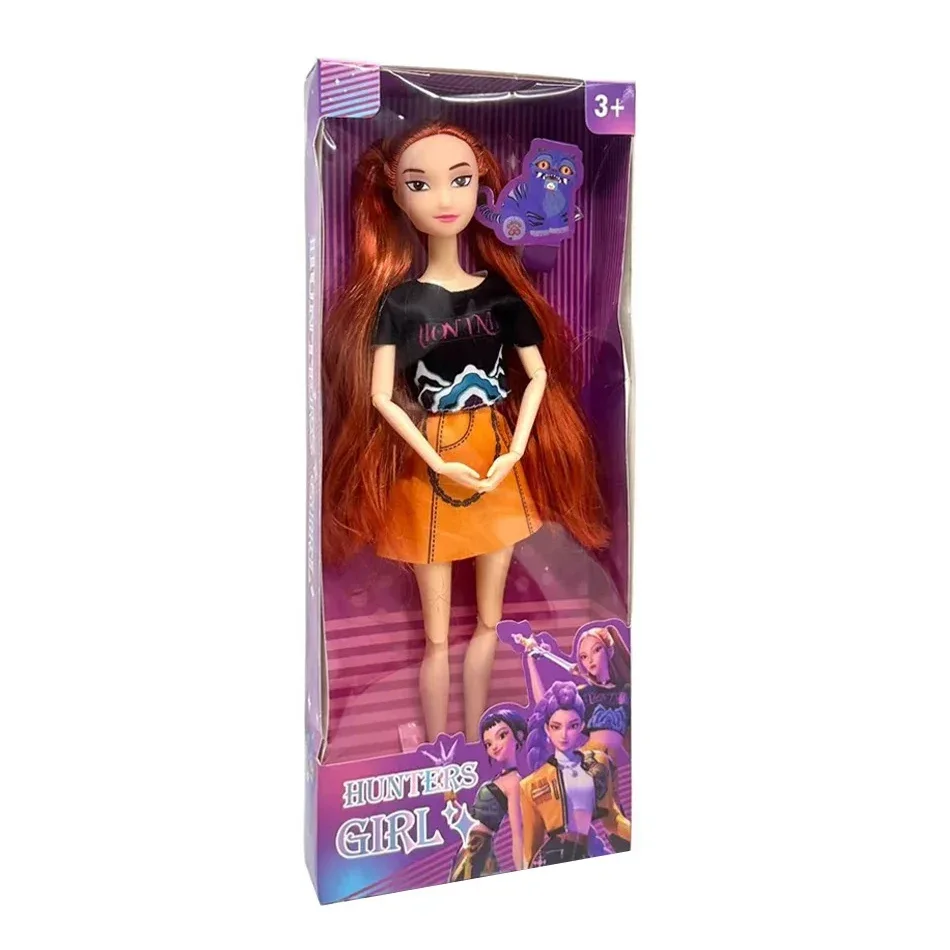 3개 세트 30cm 애니메이션 K팝 데몬 헌터즈 걸그룹 루미 미라 조이 비닐 인형 피규어 액션 피규어 PVC 모델 장난감 장식품 선물