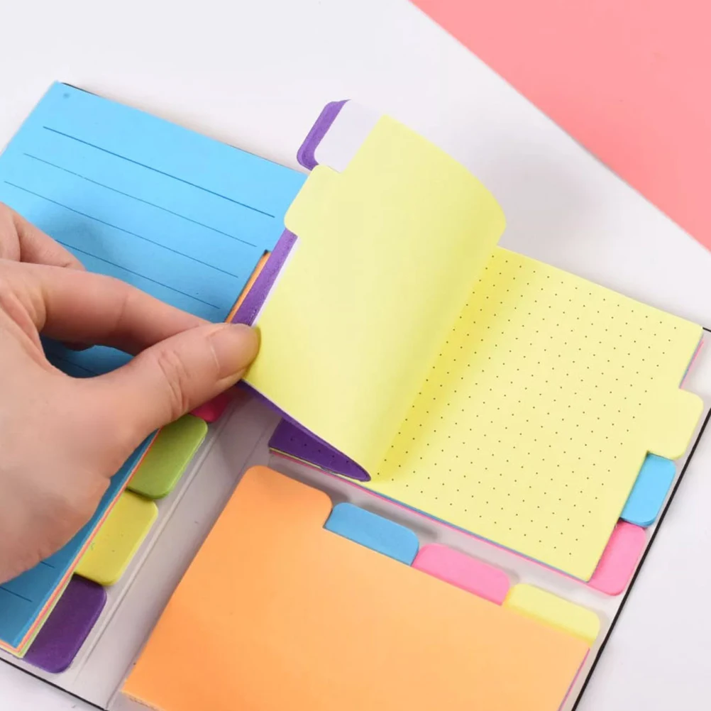 2 pièces carnet Notes étude école Index conception bloc-Notes onglets bloc-Notes support pour mémo pour bureau