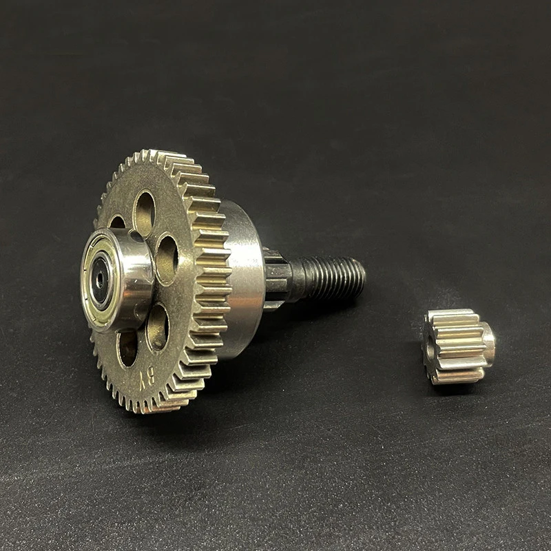 60mm Length Gear Assembly 12T/47T/31T Metal Pinion Shaft Bearing Cog Wheel Modified Accessory for RC Lithium Battery Lawn Mower