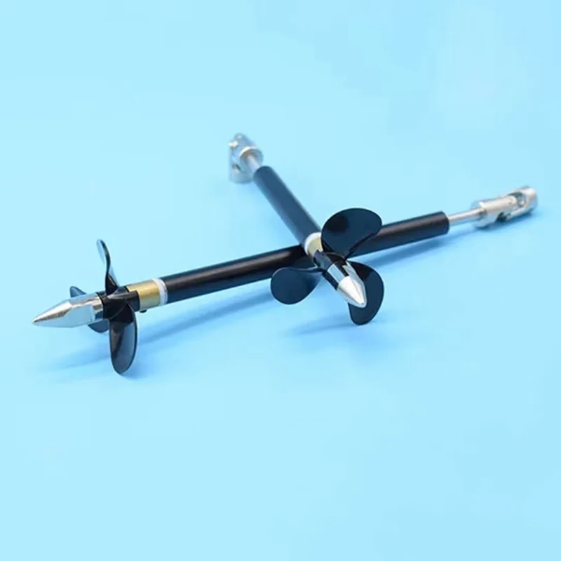 Rc Boot 304 Edelstahl 4 mm Bootswelle Antriebswelle + Kardanverbindung + 3 Klingen Propeller + Propelmutterdichtung/Set – Detail 4