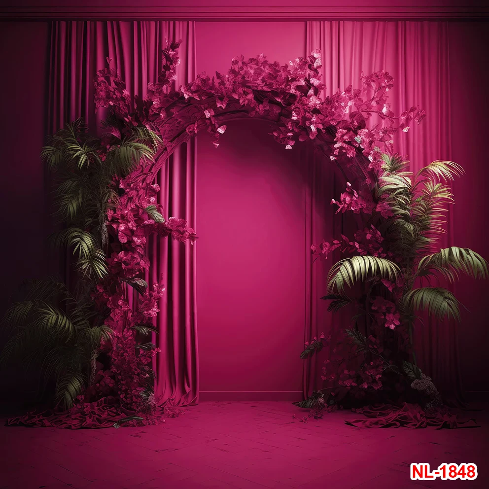 Photography Background Summer Pink Door Barbie Princess Girls Birthday Party Cake Smash Portrait Decor Backdrop Photo Studio