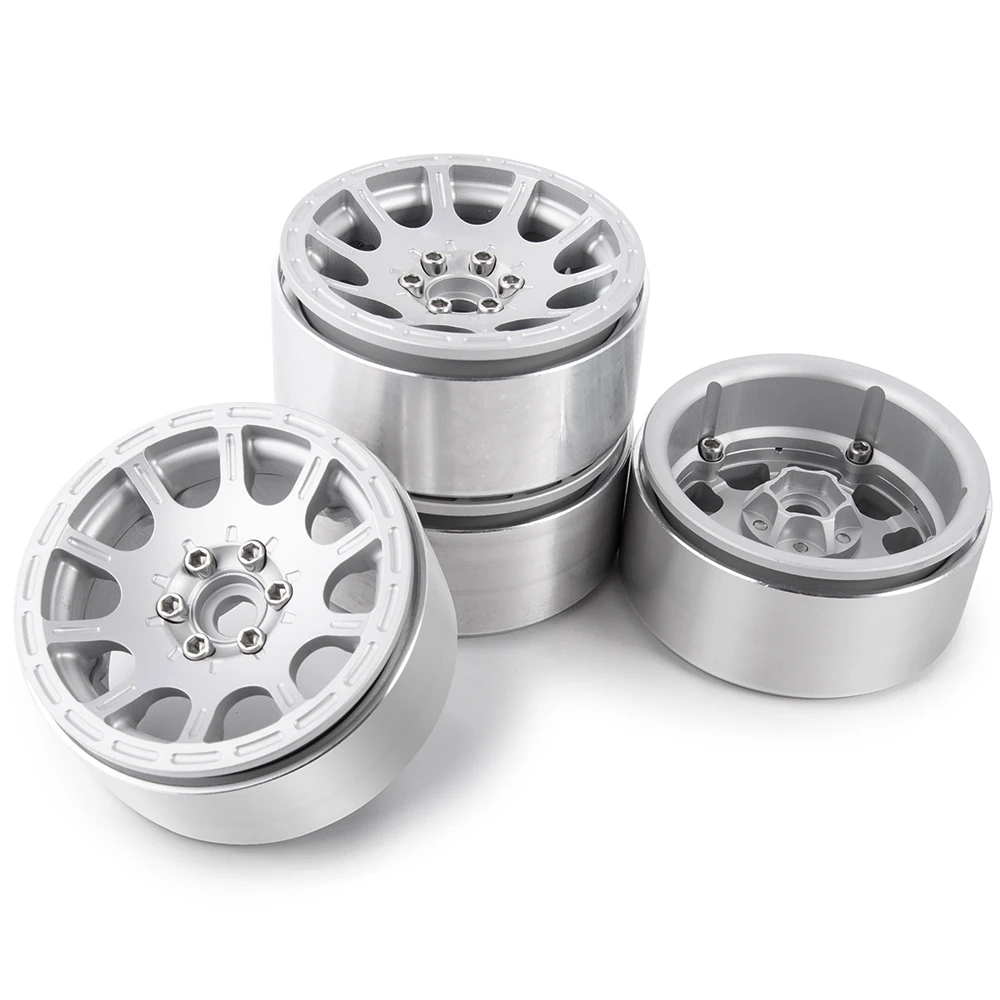 Mibidao 4pcs 2.2 "Metall Beadlock Radnaben felge für axial scx10 axi03007 trx4 TRX-6 rr10 wraith d90 rc Raupen wagen