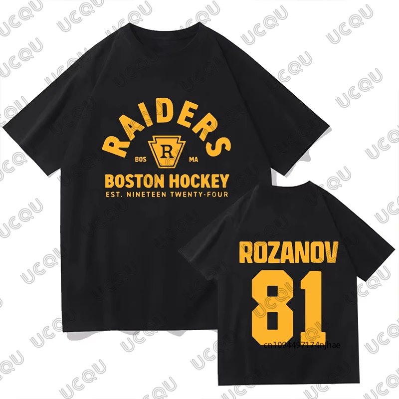 Llya Rozanov 81Bos Raiders Tees TV Rivalry riscaldato Stampa T-shirt in cotone da donna Estate Manica corta Moda Streetwear Top unisex
