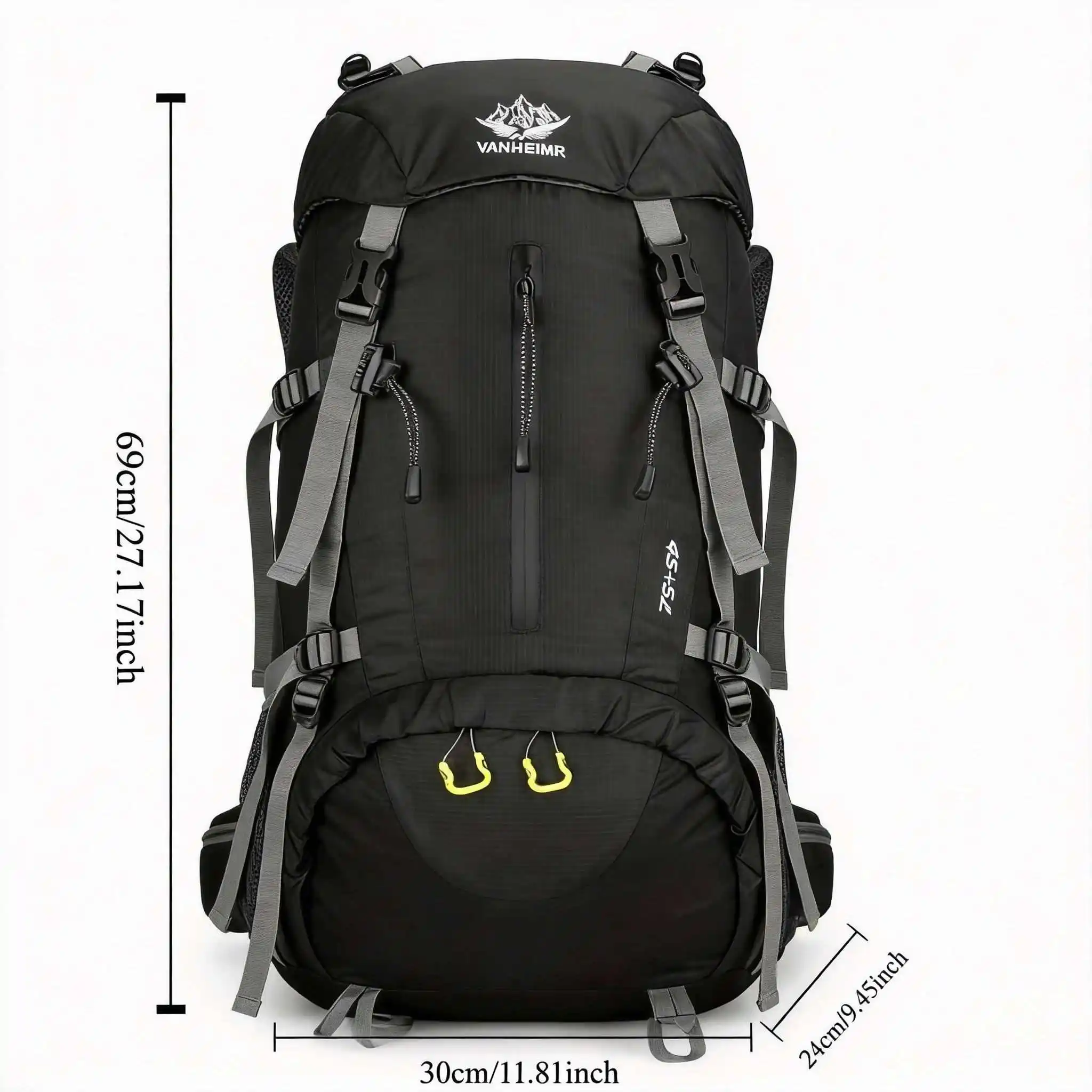 Premium Hiking Backpack Outdoor Mountaineering Camping With Shoe Compartment Rain Cover