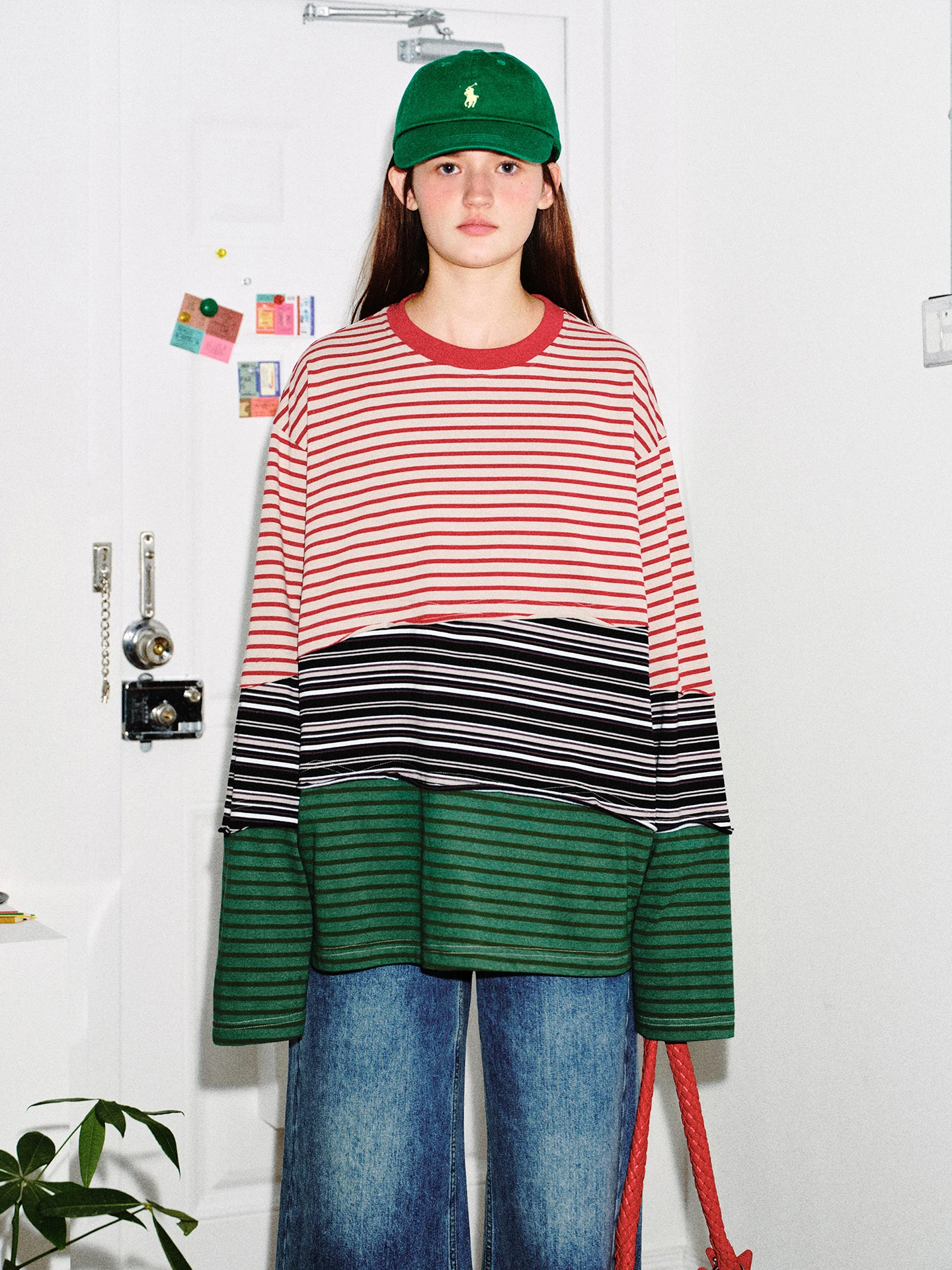 

Американский ретро-свитшот с цветными полосками и круглым вырезом, повседневный, свободного кроя, весенняя молодежная модная одежда