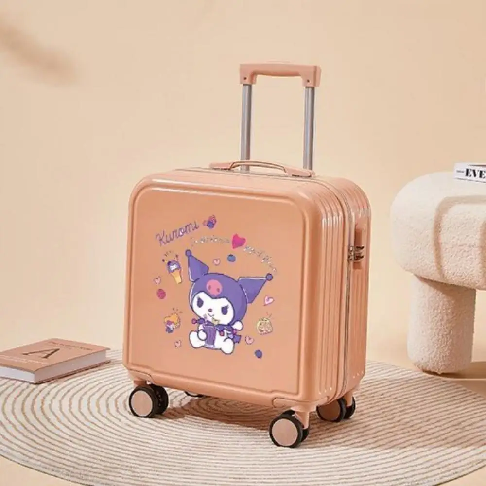 Kawaii 18 20 pollici valigia Sanrioed Kuromi Cartoon Cinnamoroll Travel Password Box Anime Boarding Trolley Case regalo per studenti