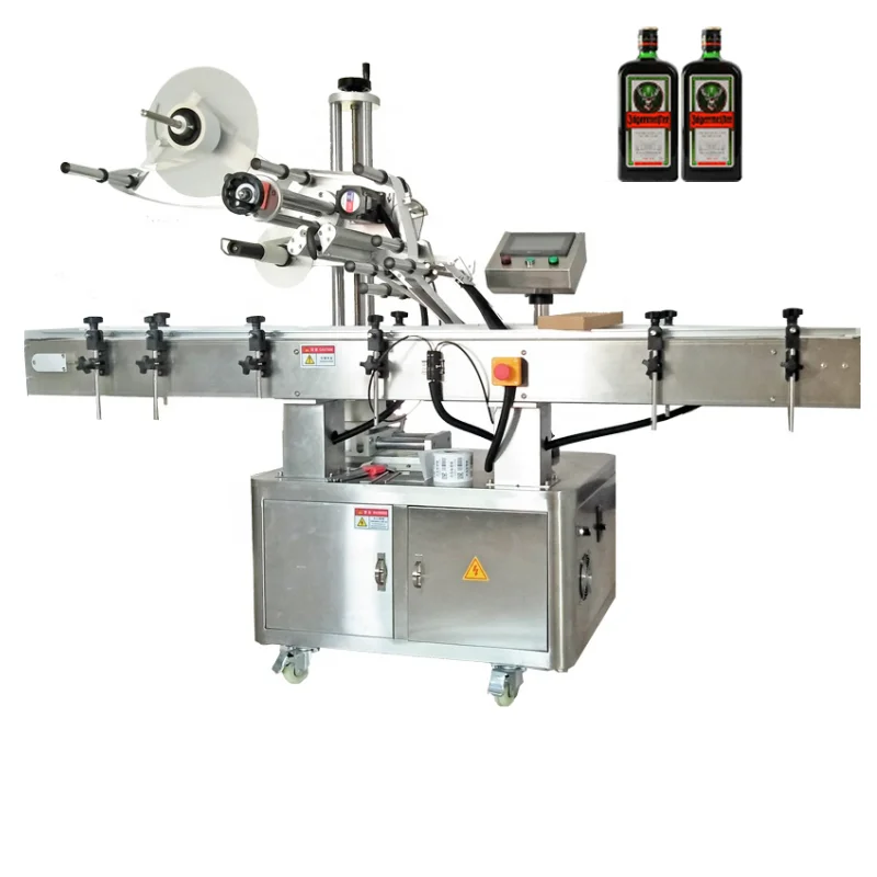 PK-200 Flat Surface Horizontal Automatic Bottle Labeling Machine label applicator