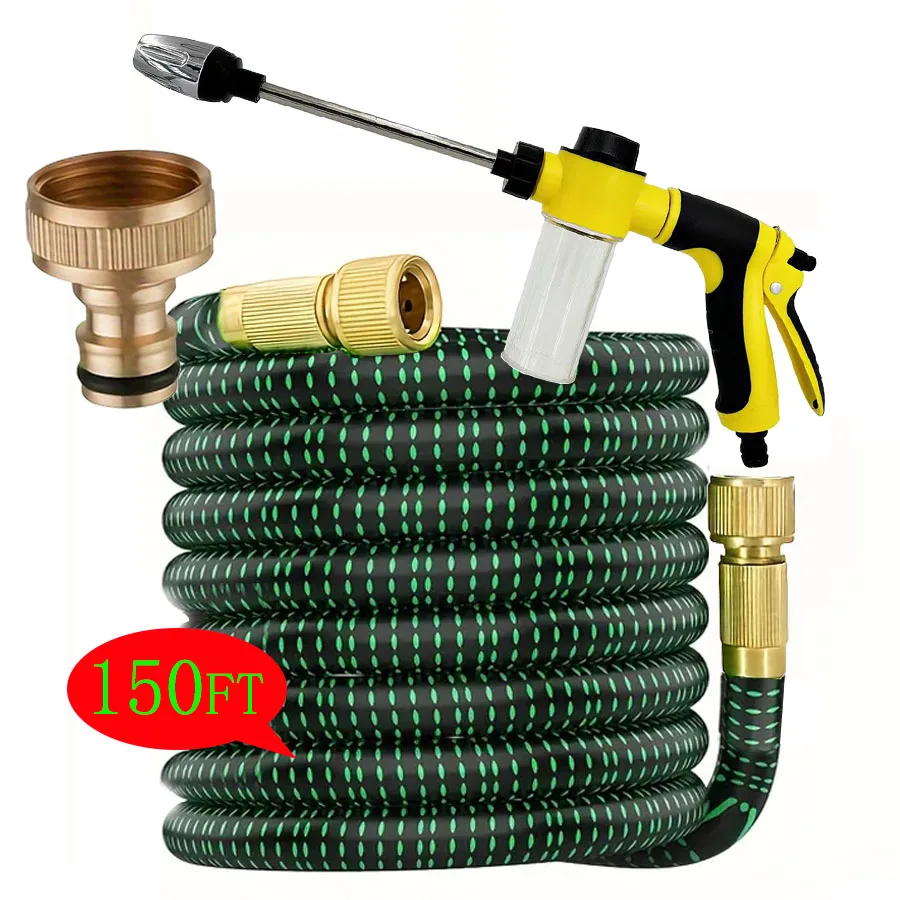

2025 expandable magic hose high-pressure car washing sprinkler function water gun household garden watering hose