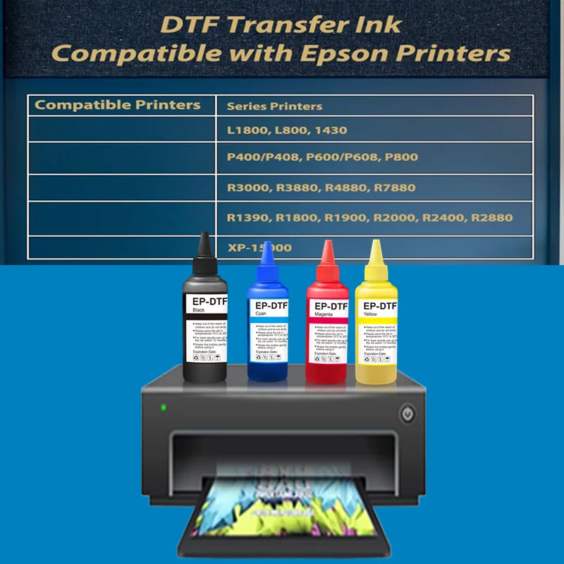 100ml DTF ink for Epson L800 L805 DX5 DX7 XP600 I3200 I4720 I5113 for DTF transfer film DTF Film printer