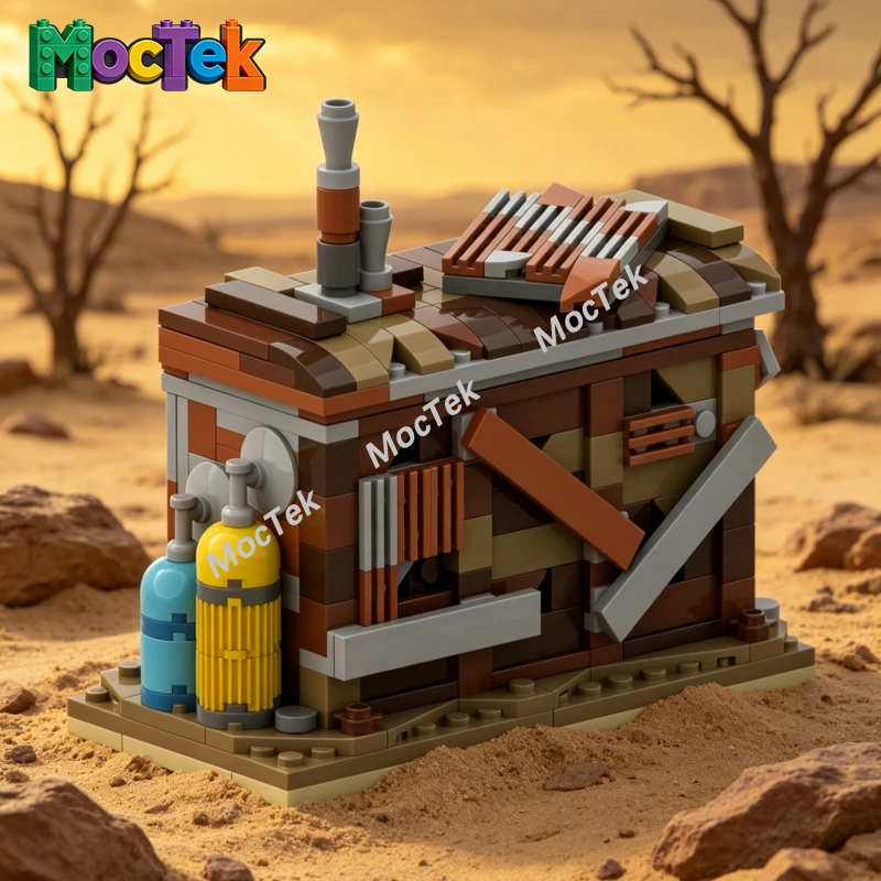 

MOC Bricks Wasteland Camp Defense Modular Barricades Water Supply Watchtower Low Walls Ideal for Post-apocalyptic Scene Decor
