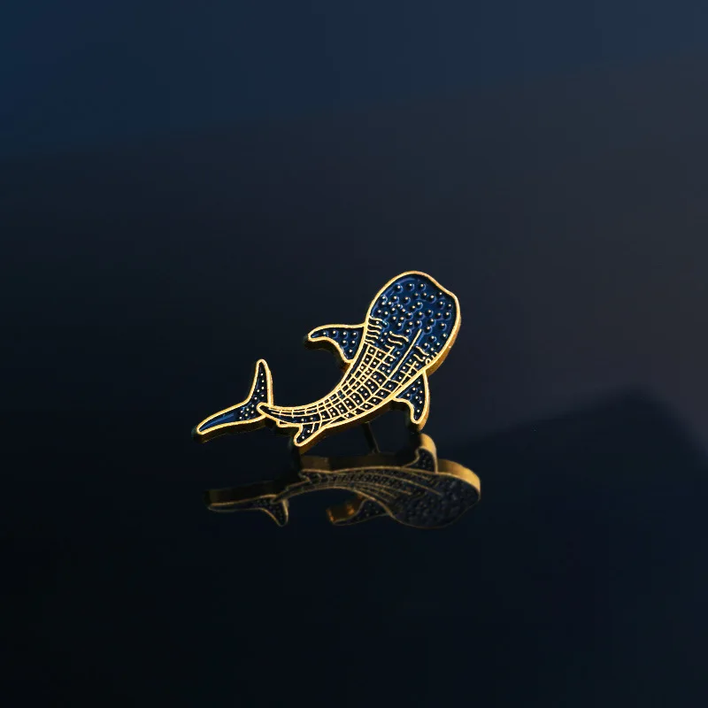 Cute Blue Whale Dolphin Brooches For Unisex Fashion Ocean Theme Fish Animal Badge Pins Jewelry Accessory Clothes Suit Party Gift view 5