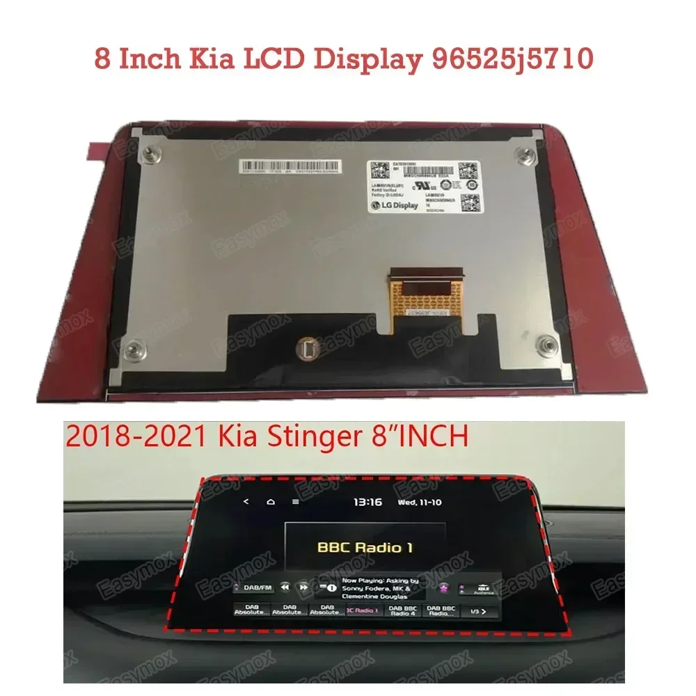 

8 Inch LCD Display for 2018-2021 Kia Stinger Nav Radio Screen 96160M7070WK Repairment