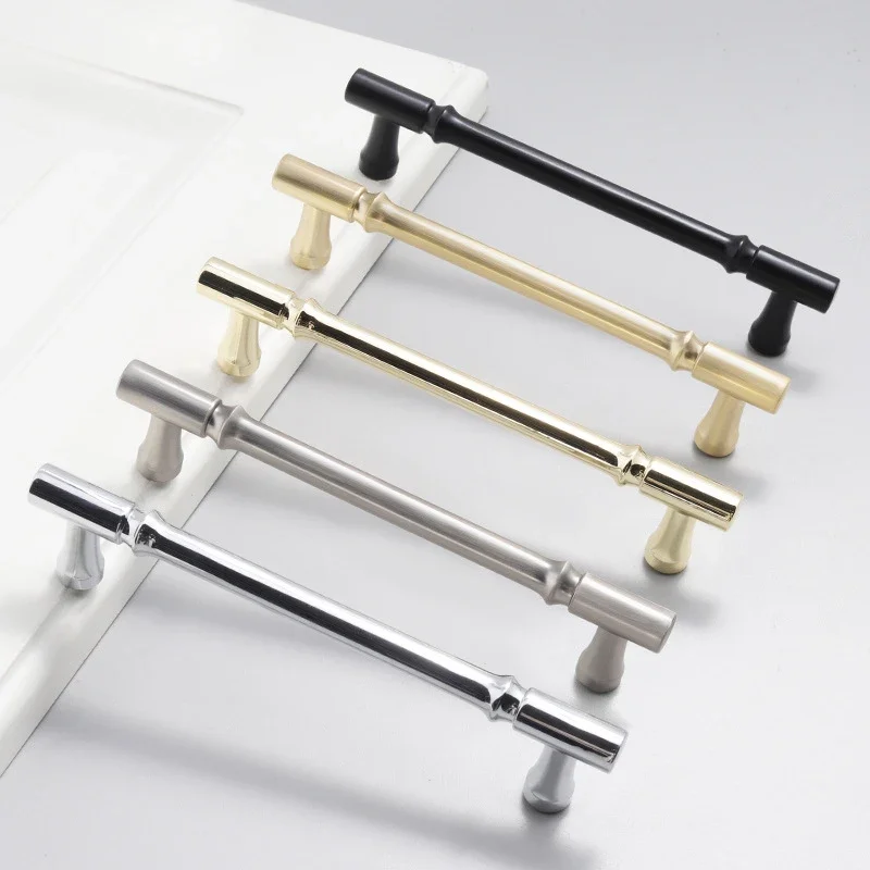 Gold Black Newly Designed Cabinet Pulls Hardware in Minimalist Style Perfect for Cabinet, Wardrobe, Drawer and Cupboard