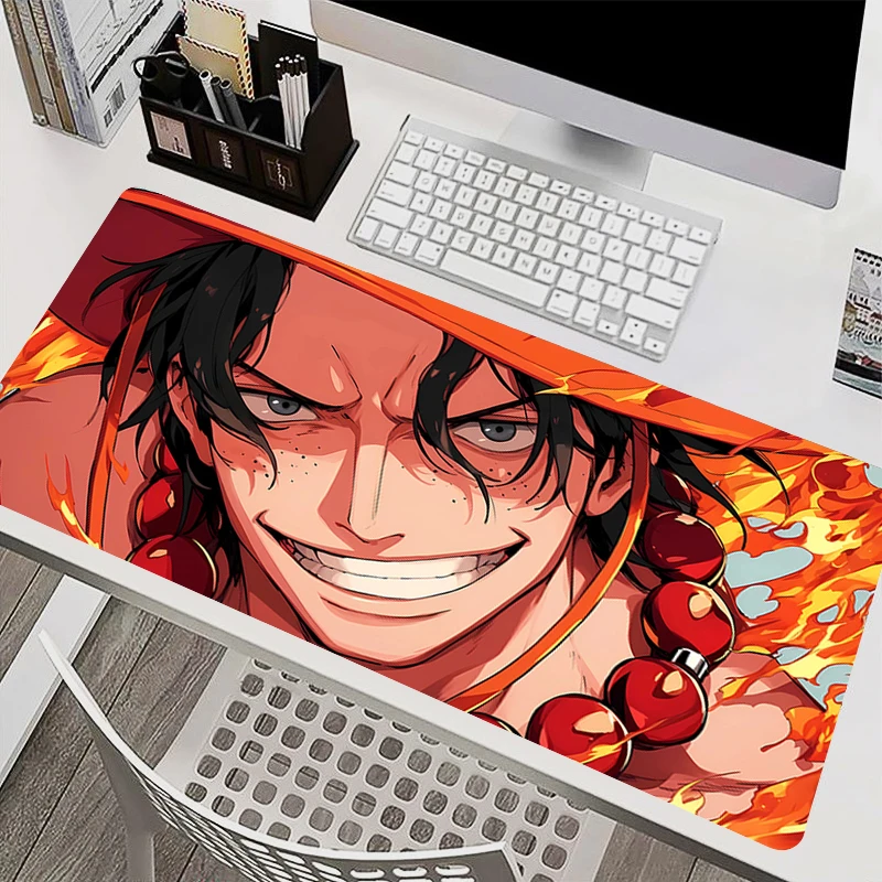 Tapis de souris pour ordinateur portable, armoire de bureau, clavier, PC, grand HD, une pièce, Portgas · D · Ace, tapis de souris antidérapant, en caoutchouc, étendu
