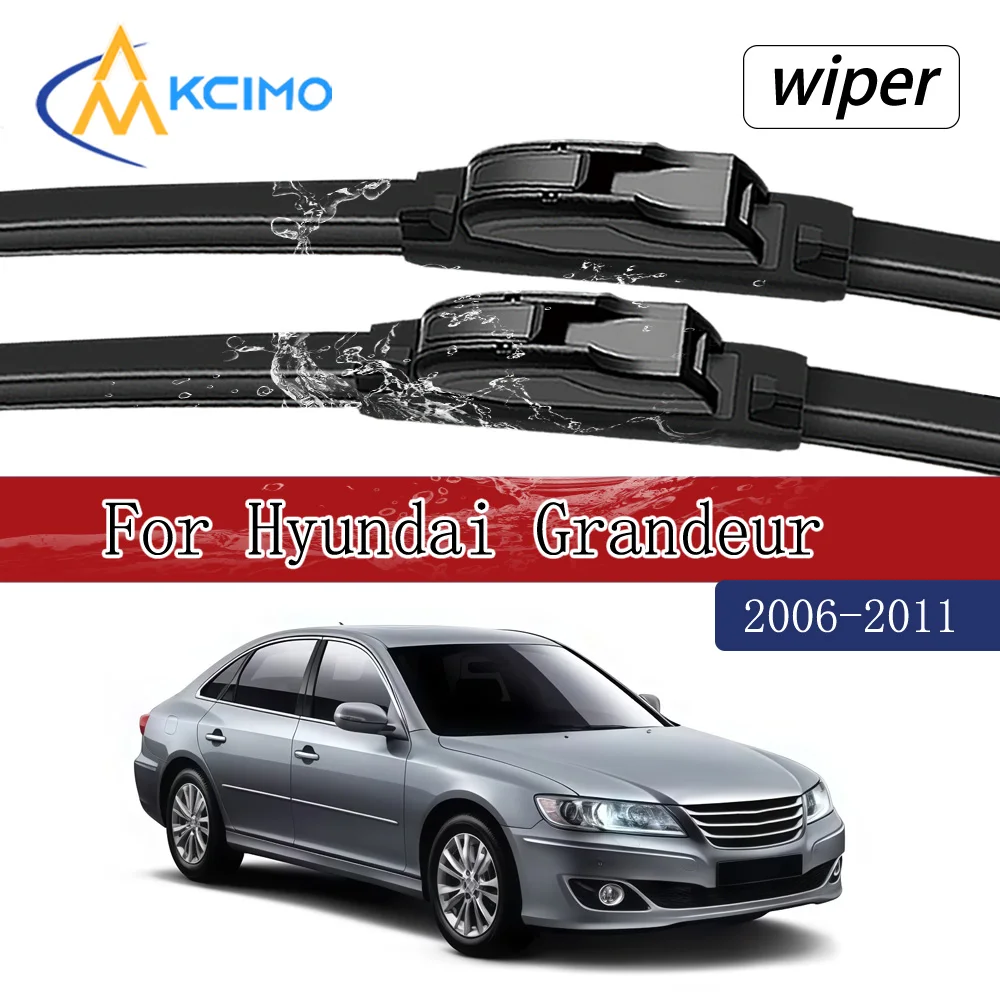 

Front Windshield Wiper Blades For Hyundai Grandeur TG 2006-2011 All-Season Streak-Free Easy Installation Driver + Passenger
