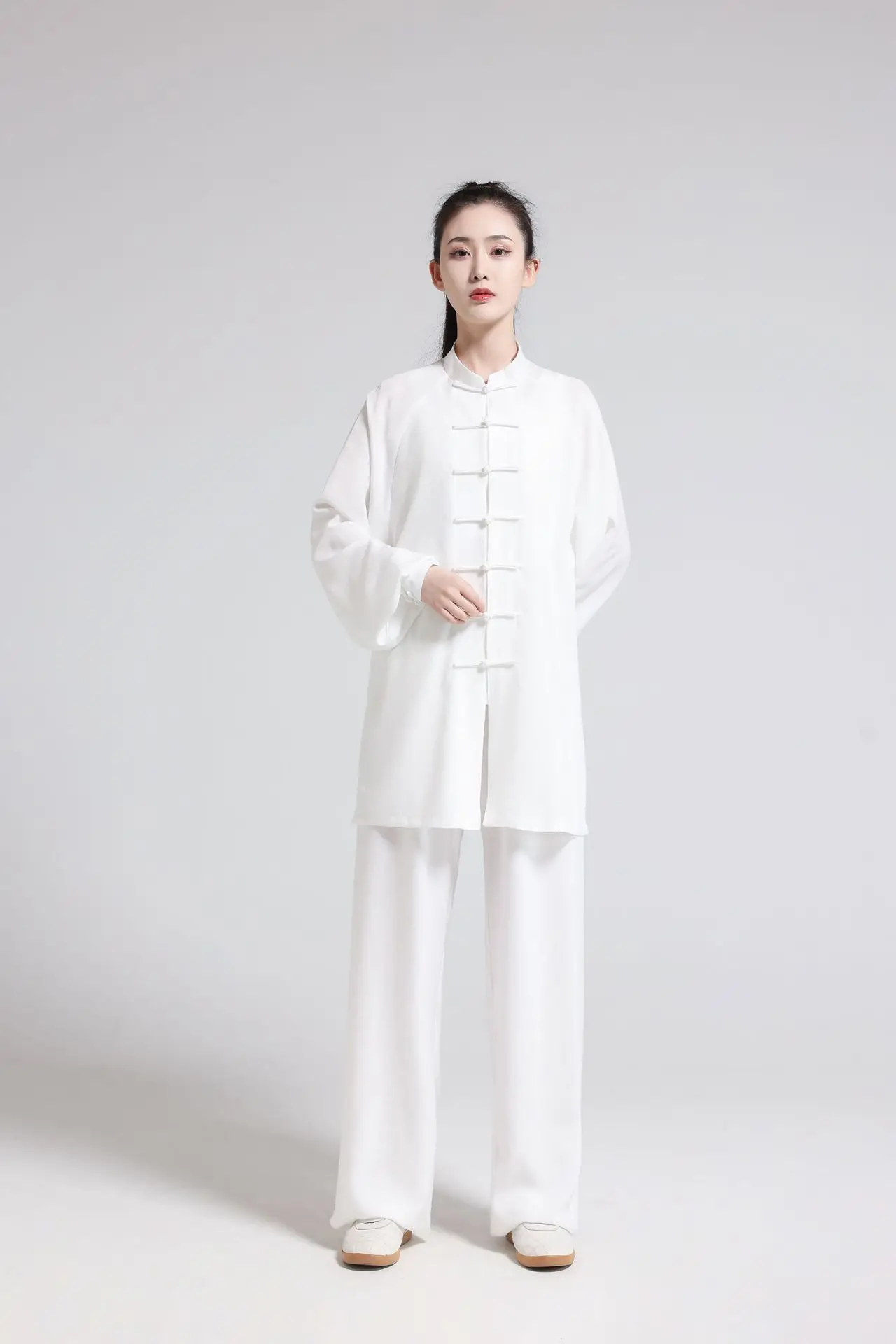 Tai-Chi-Anzug aus Baumwolle und Leinen für Damen und Herren, Kampfsport-Kung-Fu-Anzug für Bagua Zhang & Baduanjin-Aufführungen, Frühling/Sommer – Detail 9