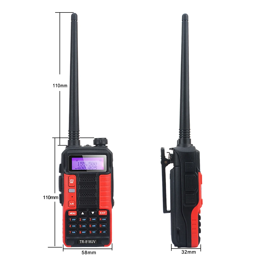 Baofeng TR-818UV 8W VHF UHF ثنائي النطاق FM جهاز اتصال لاسلكي مع سماعة أذن مجانية #4