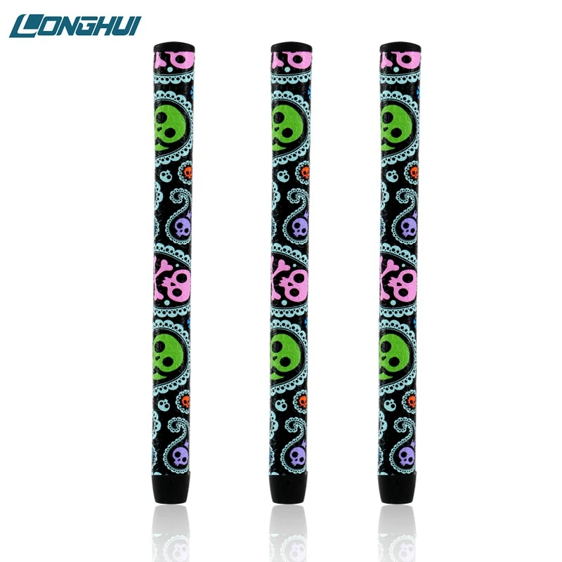 Universal Golf Putter Grip para homens e mulheres, material PU, antiderrapante, absorção de choque, crânio confortável, moda