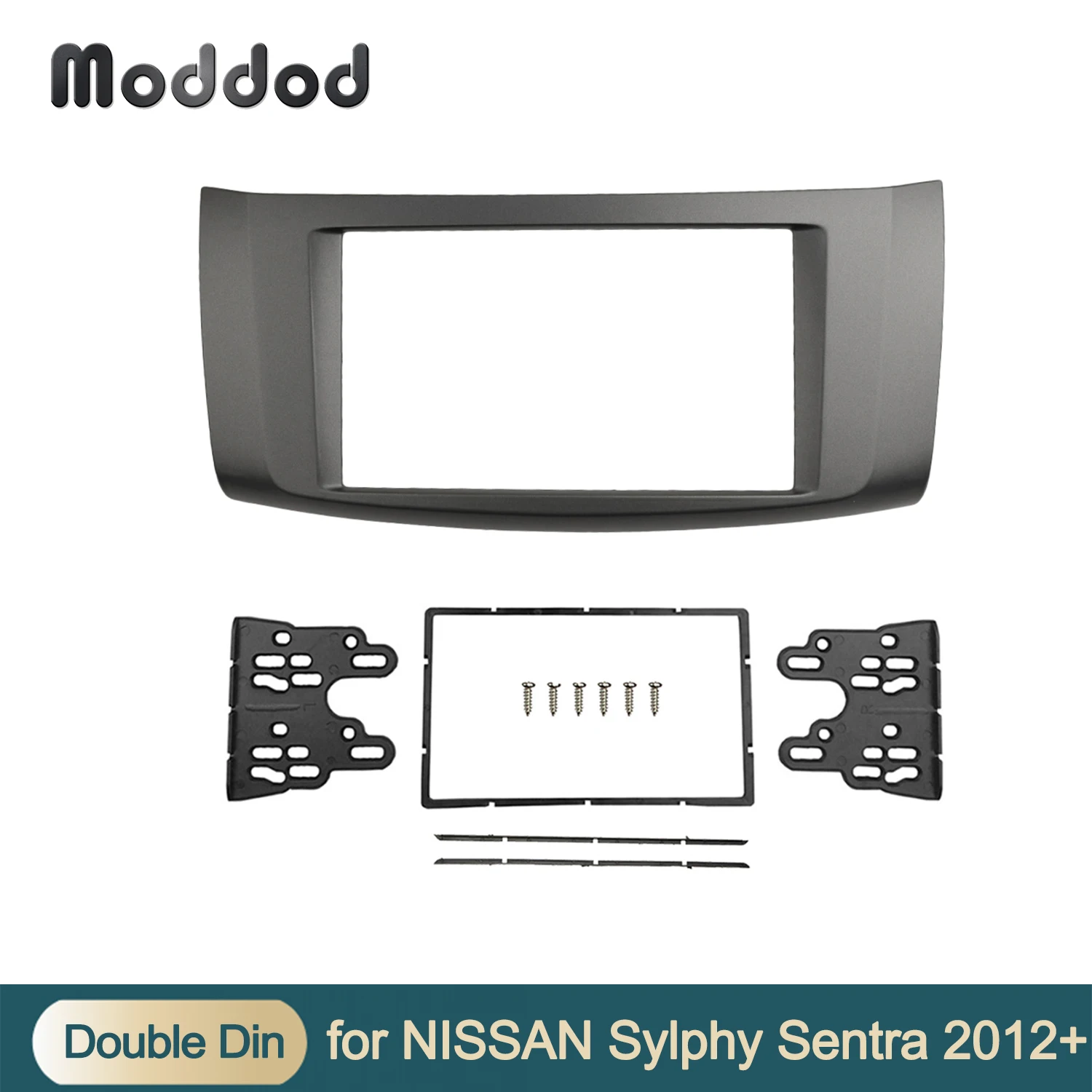 Double Din Facia for Nissan Sylphy Sentra Pulsar 2013 Radio CD DVD Stereo Panel Dash Install Trim Fascia Kit Face Surround Frame