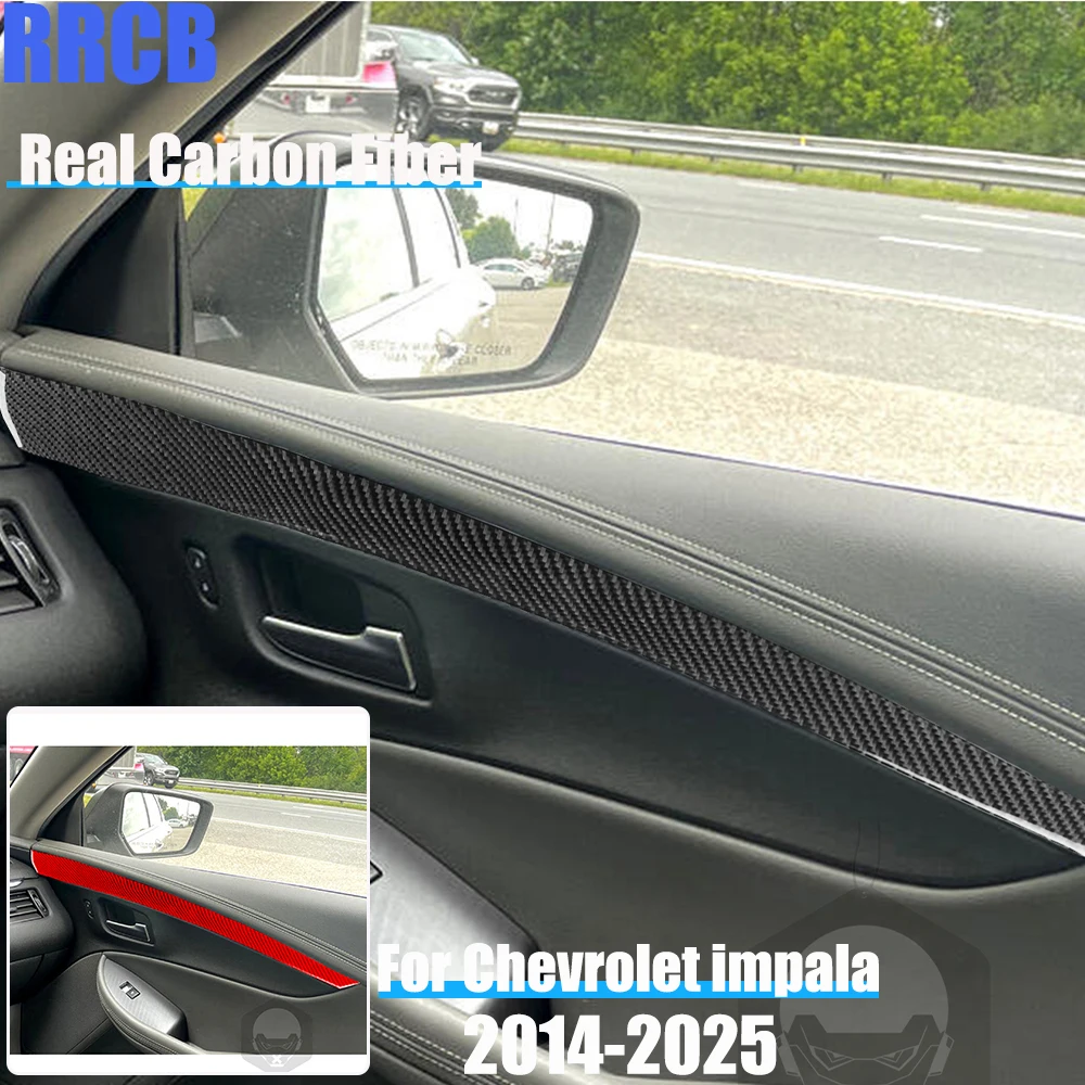 

Real Carbon Fiber Car Accessories Door Panel Decorative Trim Soft Cover Sticker For Chevrolet Impala 2014-2025