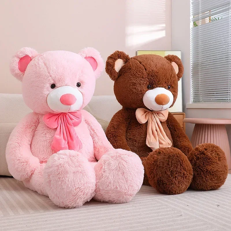 Orso di grandi dimensioni peluche animali di peluche bianco marrone grigio rosa orso regalo di compleanno morbido sonno placare cuscino bambino accompagnare bambole