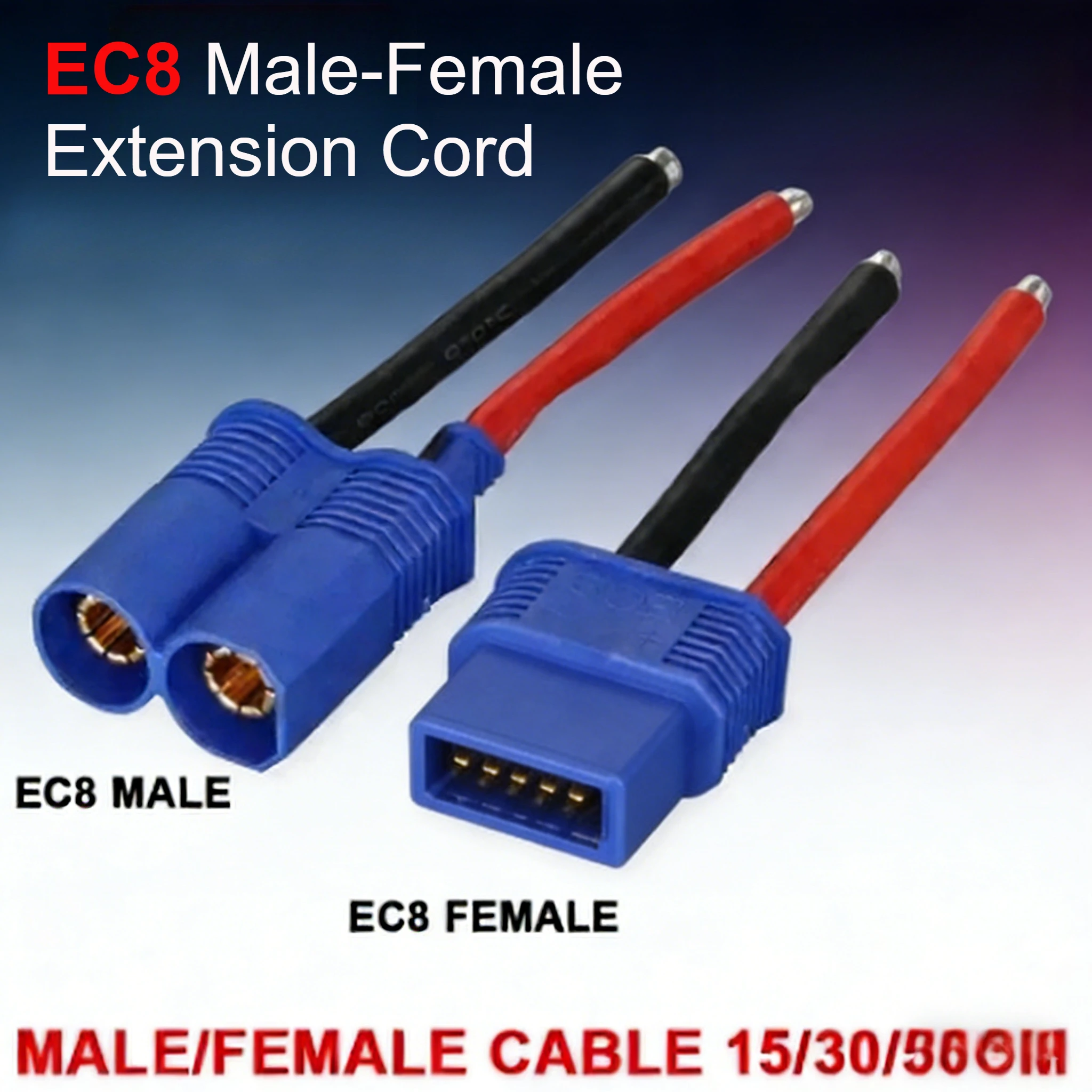 EC8 High Terminal Blocks Waterproof Aircraft Copper Gold Plated 8mm Current Male and Female Pluggable Model Plug Connector