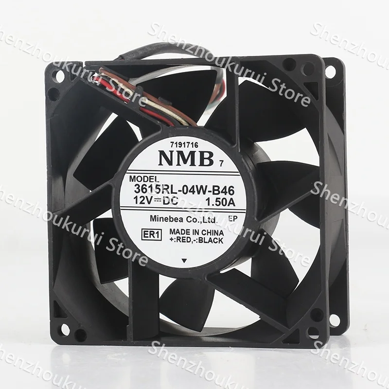 Original NMB 3615RL-04W-B46 12V 1.50A 9CM 4-wire waterproof variable frequency cooling fan