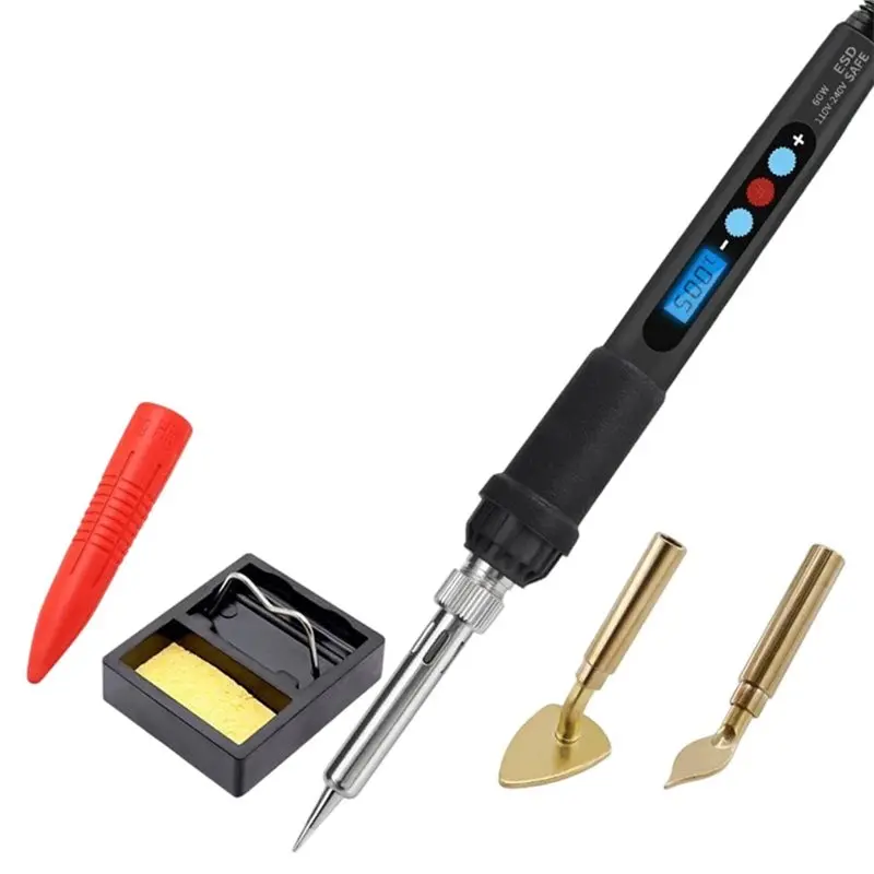 A27F-US Electric Soldering Iron Kit 60W Adjustable Temperature Soldering Iron Kit For Crafting DIY US Plug