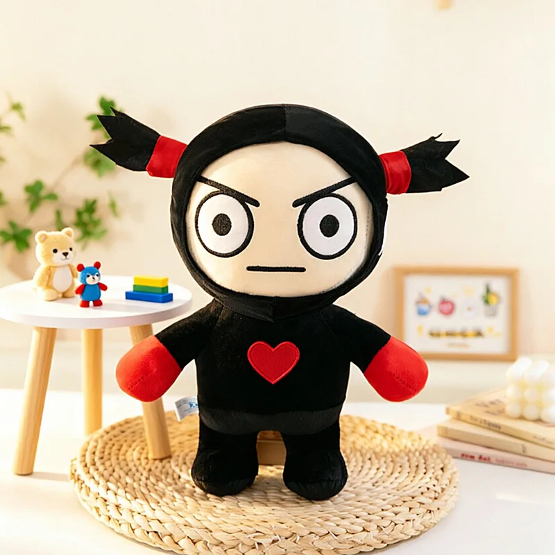 Muñeca china de 50cm, juguete de peluche Pucca, muñeca de peluche suave, Kawaii, esponjosa, decoración del hogar, regalo para niñas, niños, adorno diario encantador