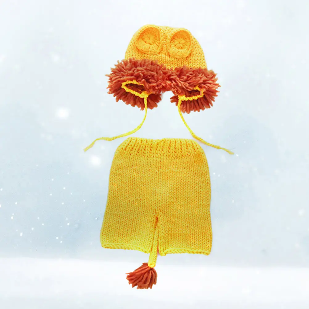 Ensemble de costumes pour bébé tricotés à la main pour séances photo de nouveau-nés, tenue douce, élastique et respectueuse de la peau, vêtements de photographie pour bébé