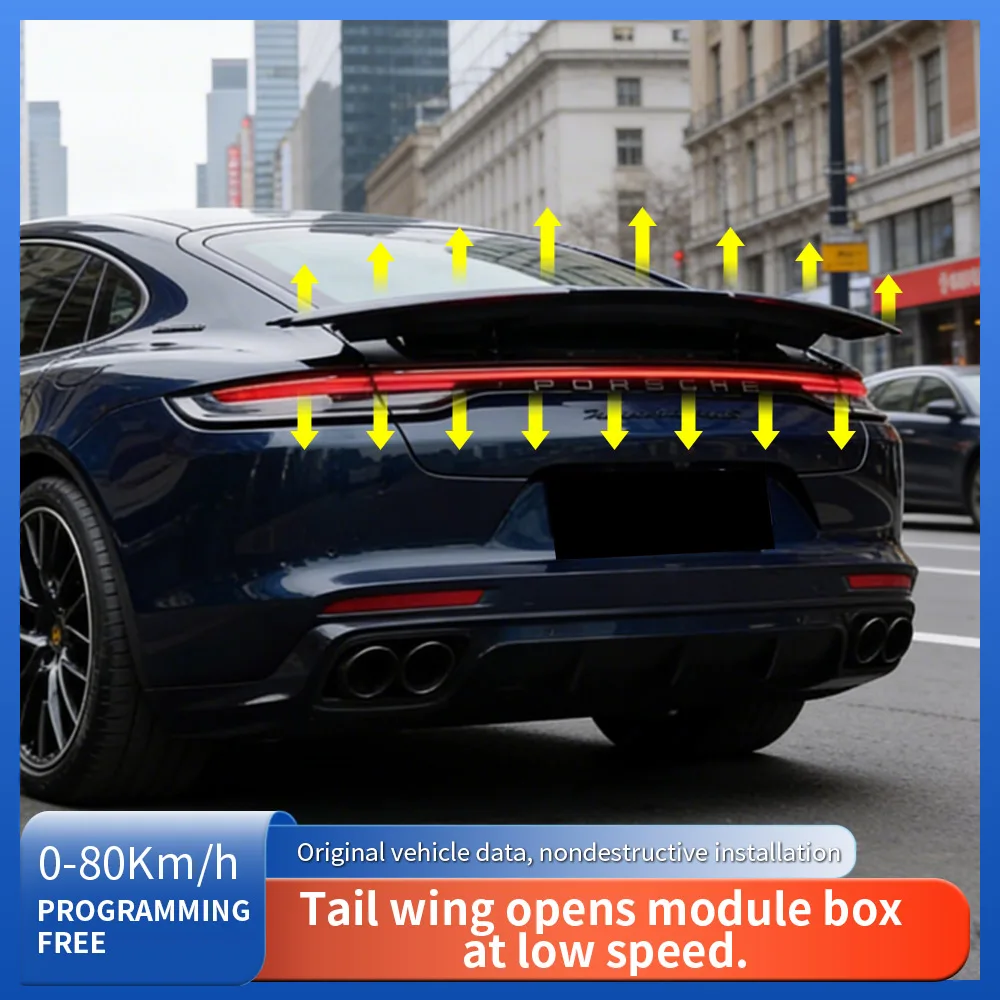 

For Porsche Rear Wing Can Be Open At Low Speeds Starting the car Can Open The Spoiler For Cayenne Taycan Panamera Assist Module