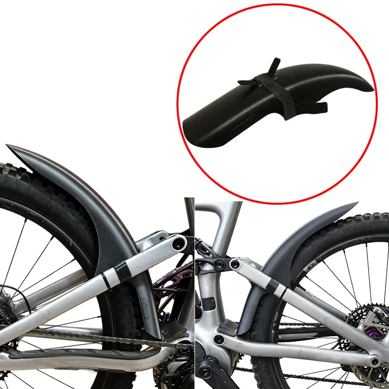 1PC For DJI Amflow E-MBT 3D Printed Rear Fender E-Bike Outdoor Riding Mud Guard Splash Shield w Nylon Hook-and-Loop Strap Fixing