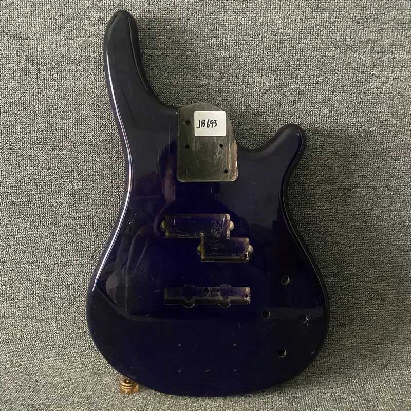 jB693  5 or 6 String Electric Bass Semi Finishing Active Pickups PJB Bass Body Purple Color with Damages for DIY